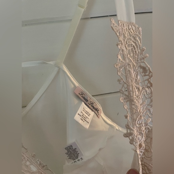 Linea Donatella Filagree Set Embellished Bridal Satin Chemise Nightgown & Robe - Picture 14 of 14